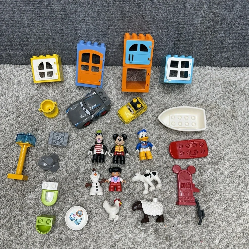 Lego Duplo Parts and pieces figures Disney Pixar Micky Goofy Cars animals Lot